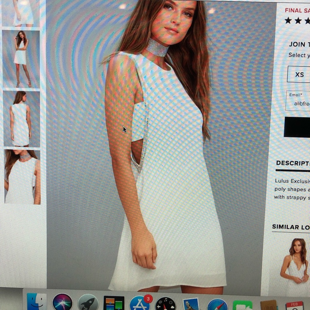 Lulus dress. White beaded sheath dress.